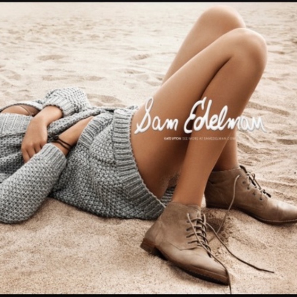 Sam Edelman Mare Lightweight Leather Lace Up Ankle Boots  9.5